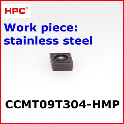 10 pcs of CCMT09T304-HMP for stainless turning carbide inserts carbide cutter for turning tool boring bar