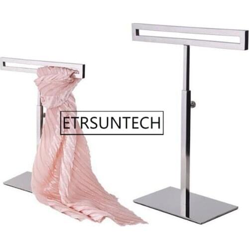 10pcs Men Cabinet Tie Display Stand Metal Necktie Storage Shelf Tie Hanging Hook Stand Desk Scarf Display Rack