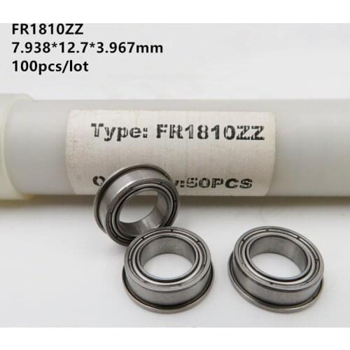 100pcs/lot FR1810ZZ FR1810Z FR1810 ZZ Z 5/16" x 1/2" x 5/32" Inch flanged flange Ball Bearing shielded 7.938*12.7*3.967mm