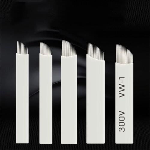 100pcs 7 9 11 12 14 16 18 Pin U shape Nano blades microblading needles Permanent Makeup Eyebrow Tattoo Needle Blade