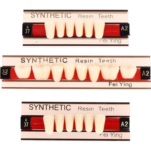 3 Set /box/84 Pieces Resin Denture Dental Teeth Small Medium Big Dental Synthetic Polymer Teeth Full Set