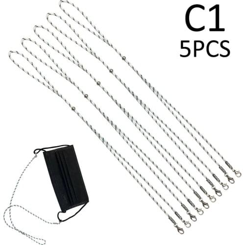 5pcs Adjustable Mask Hanging Rope Face Mask Lanyard Disposable Mask Lanyard Holder Traceless Ear Hanging Rope for Children