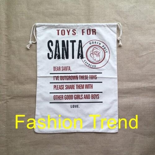 50pcs/lot New design personalized Christmas cheap santa sacks New arrival high quality christmas gift bag in stock