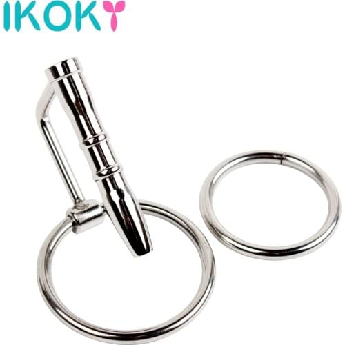 IKOKY Sex Sounds Urethral Dilators Penis Plug Stainless Steel Catheters Sex Toys for Men Masturbator Male Chastity Device