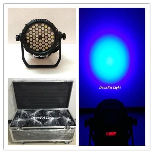 8pcs 54X3W led par DJ LED par RGBW waterproof led Wash par 64 led par flightcase