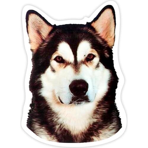 A0197# 13 cm/17 cm Self-adhesive Alaska Malamute Decal Car Sticker Waterproof Auto Decors on Bumper Rear Window Laptop