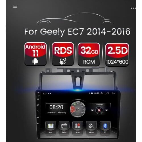 Android 11 4 Core 2GB+32GB Car FM Video Multimedia Player For GEELY Emgrand EC7 2014 2015 2016 Carplay+Auto BT RDS Wifi GPS DVR
