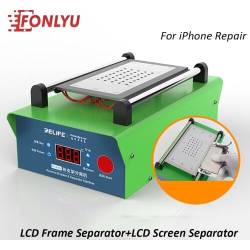 RELIFE LCD Screen Frame Removing Machine For Samsung iPhone 12 11 X Xs XR XS max 8P LCD Bezel Heating Separation Repair Tool Kit