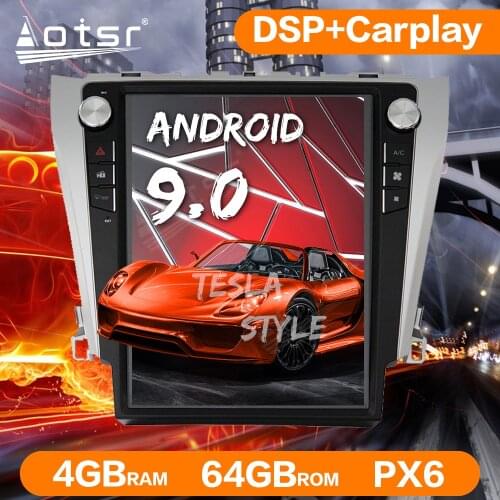 12.1 Inch Android 9.0 64GB Tesla Vertical Screen Car Radio GPS Navigation For Toyota Camry 2012-2016 Audio Player Head Unit PX6
