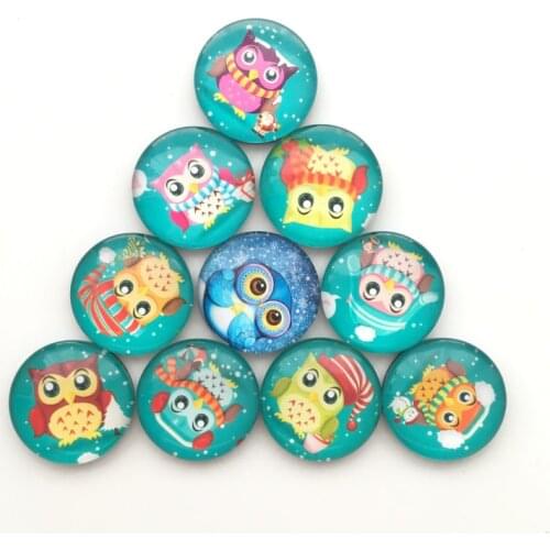 Free shipping (10pcs/lot) Christmas Owl Fridge Magnet Cartoon Whiteboard message sticker for Xmax Gift Kitchen home Decoration