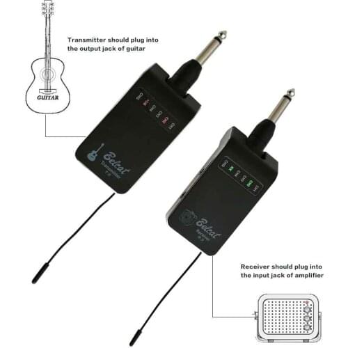 Free ship.SunRhyme.Belcat T3/R3 UHF rechargeable Instruments wireless transmitter&receiver Unique & Various connection functions