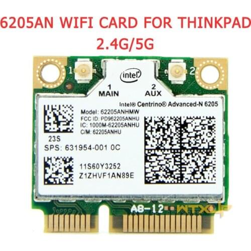 For Intel 6205AN Centrino Advanced-N 6205 62205ANHMW FRU 60Y3253 2.4G 5G WiFi Wireless Network Card for Thinkpad x220 x230 L420