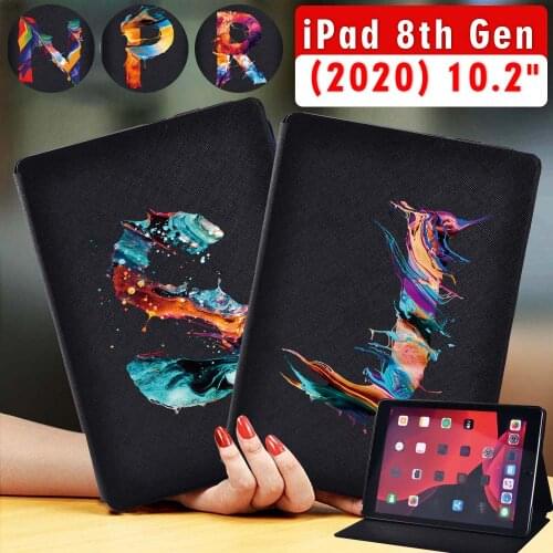 Tablet Case for Apple Ipad 8 2020 8th Generation 10.2 Inch Tablet Anti-fall Foldable Protective Case + Free Stylus