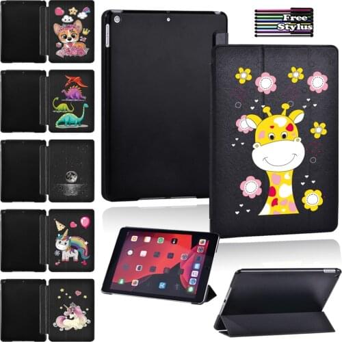 Cover for IPad 7th 8th 10.2 6th 5th 9.7 2018 2017 Pro 10.5 11 2021 Air 1 2 3 4 Mini 1 2 3 4 5 Tablet Three-Fold Folio Stand Case