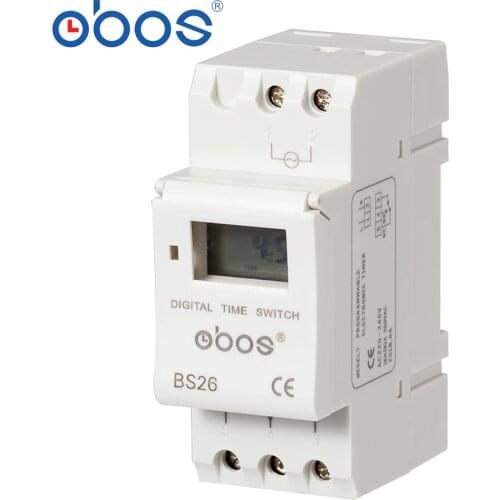 OBOS DHC15A New Power outages memory 220V digital timer din timer digital with 16 times on/off per day time set range 1min-168H