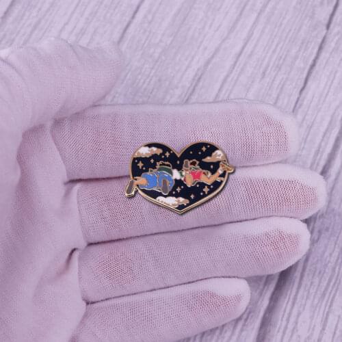 Spirited Away Nigihayami Kohakunushi Backpack Bags Badge Enamel Brooches Women Men Lapel Pin Hat Badge Metal Figure Alloy Unique