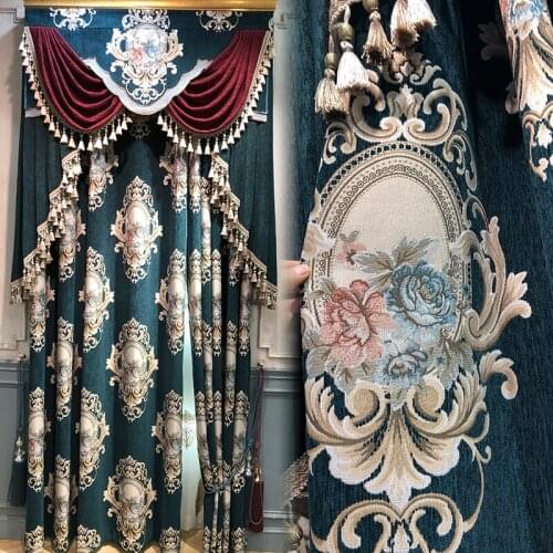 European thickened chenille luxury European curtain finished product luxurious atmosphere living room bedroom shade curtain