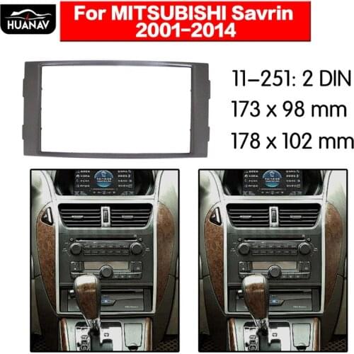 HUANAV Car Radio stereo Fitting installation adapter fascia For 2001-2014 Mitsubishi Savrin 2DIN Stereo Auto Frame Audio Fascias
