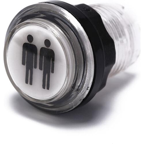 4Pcs 1P/2P Player Start Buttons LED Illuminated Push Button /2x Coin Buttons for MAME / JAMMA / Fighting Games / Arcade