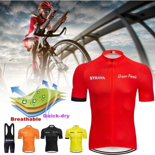 Summer Cycling Jersey Set Mens Bike Cloth Breathable Cycling Clothing Short Sleeves Jersey With Back Pocket And Shorts Dropship