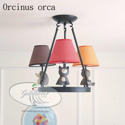 American style fresh simple cartoon Animal Chandelier European style boy girl children room bedroom Chandelier free shipping