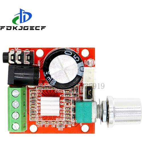 10PCS 12V Mini Hi-Fi PAM8610 Audio Stereo Amplifier Board 2X10W Dual Channel D Class