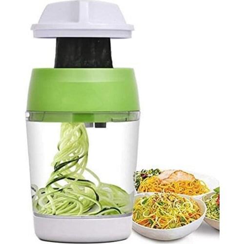 Hand-Held Spiral Vegetable Shredder Switchable Fruit Slicer Adjustable Coiled Shredder Cucumber Grater Kitchen Tool
