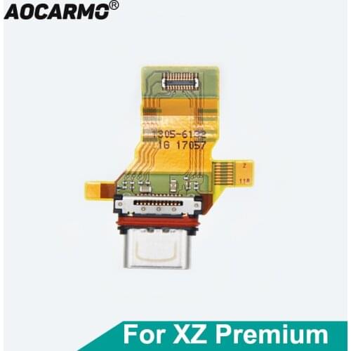 Aocarmo USB Connector Type-C Charger Charging Port Dock Flex Cable For Sony Xperia XZ Premium XZP G8142 G8141 Fast Shipping