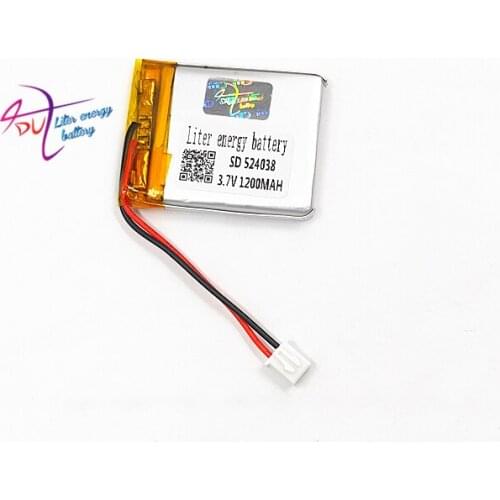 XHR-2P 2.54 1200mAh 524038 504040 40*40*5.2mm 3.7V lithium polymer battery point reading machine