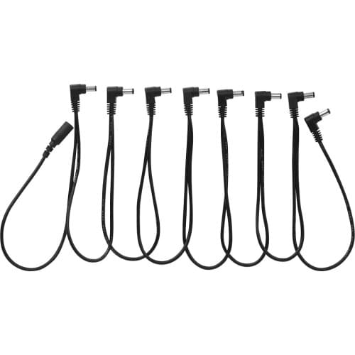 1 way/8 Ways Right Angle Daisy Chain Power Line Cable 18V 2A for Guitar Effects Pedals Power Supply Guitar Accessories
