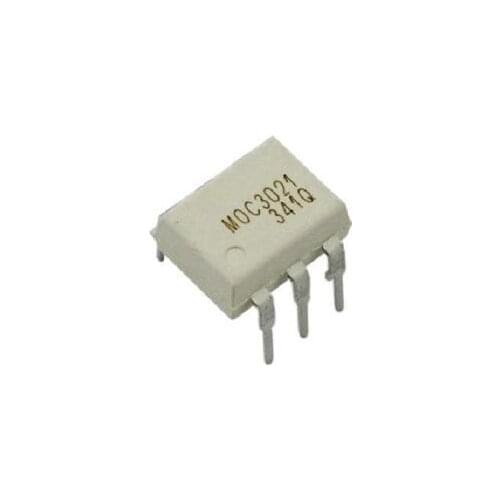 10PCS MOC3021 Random-Phase Optoisolators Triac Driver Output DIP 6 IC