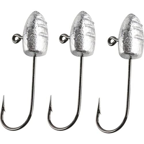 10pcs Exposed Jig Head Hook Fishing Hooks 2g 3g 5g Bait Hook Soft Bait Wom Hook