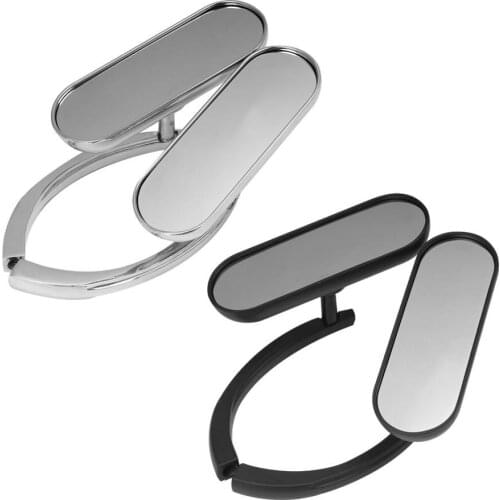 2 Color Motorcycle Mini Oval Rearview Mirror Cafe Racer End Side Rear View Mirror Fit For Harley Dyna Street Glide Sportster