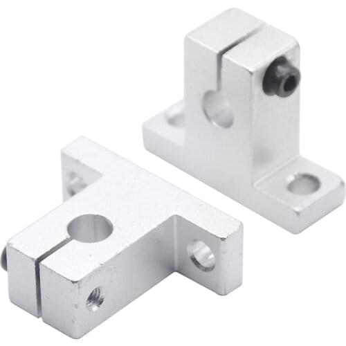 2pc SK8 SK10 SK12 SK16 SK20 SK25 SK30 SK35 SK40 Linear Rail Bearing Shaft Support Vertical Bracket Router SH8A 3D Printer Part