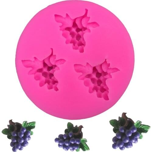 Grape Shape 3D fondant cake silicone mold food grade mastic confeitaria chocolate pastry candy Clay making decoration tool F0245