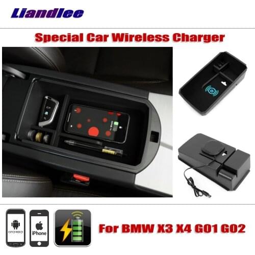 Accessories For BMW X3 G01 X4 G02 2017-2018 Special Wireless Phone Charger Storage For iPhone Android Car Battery Charger