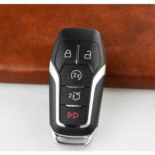 OkeyTech 5 Buttons Smart Remote Key Case for Ford Edge Explorer Fusion 2015-2017 M3N-A2C31243300 Car Key Shell Uncut Blade