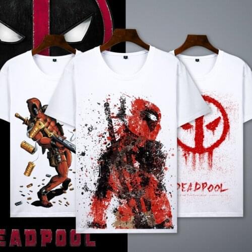 Deadpool Cosplay T Shirt Deadpool Wade Winston Wilson Summer T-Shirt Cartoon Women/Men Top Tee Halloween Cosplay Costume