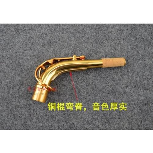 Eb Alto Saxophone Bend Neck Bend Neck Elbow Flute Head with Triangular Thread Sound Good
