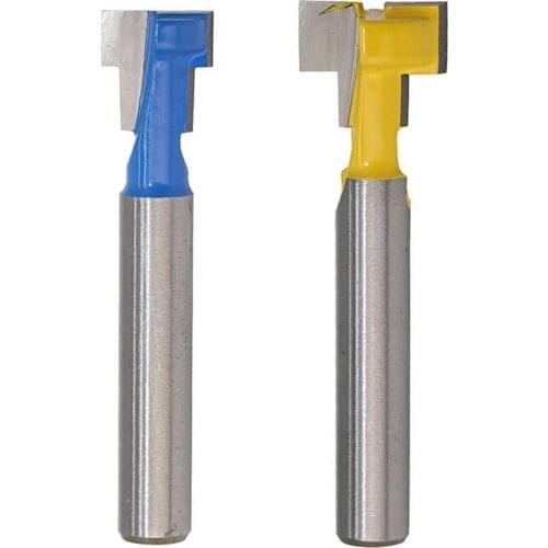 Hot Sale 1/4 inch Shank T-Slot Cutter Router Bit Steel Handle 3/8 inch & 1/2 inch Length Woodworking Cutters For Power Tools