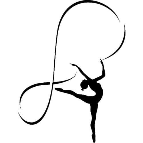 Wall Decal Rhythmic Gymnastics Sports Sexy Girl Vinyl Stickers Window Glass Mural Home Decor Girls Bedroom C8007