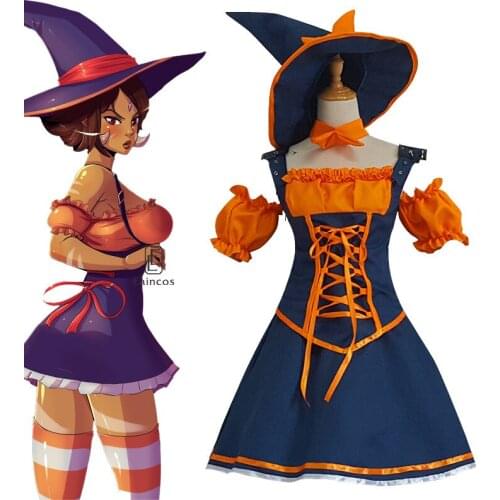 Halloween Costume LOL Bewitching Nidalee Cosplay Costume Wild Huntress LoL Game Cosplay Women Halloween Witch Dress
