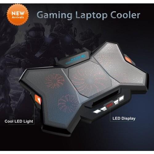 Coolcold New Product 7 Viewing Angles Notebook Cooler Pad LED Light Gaming Notebook Cooler Stand For 17inch