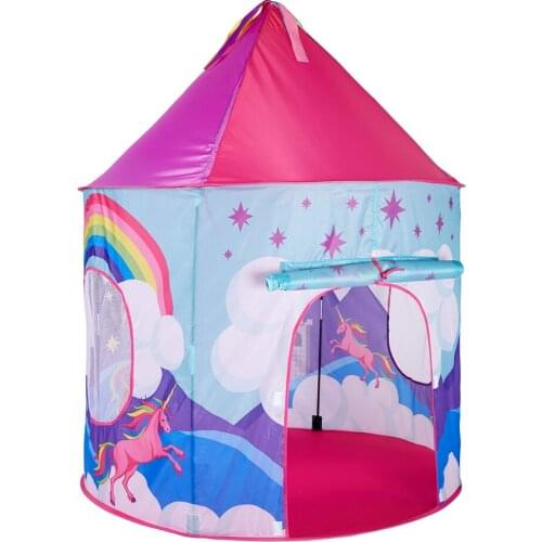 HOT Princess toy game house children tent Unicorn Mongolian cartoon animal Rainbow Star Castle children