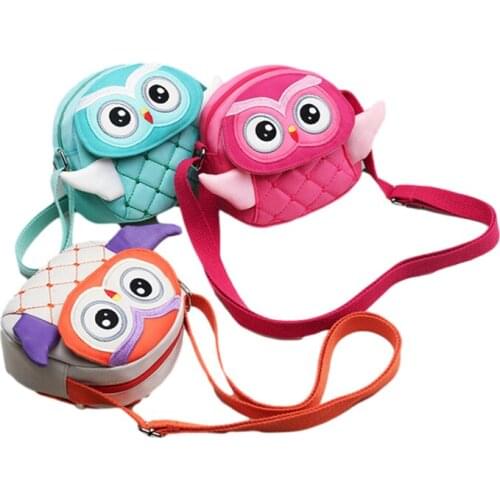 Mini Toddler Bags Kids Baby Crossbody Bag Cartoon 3D Owl Pattern Kindergarten Shoulder Bags Boys Girls Mochila Infantil