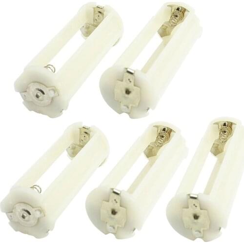 Set Sale 5Pcs Round 3x 1.5V AAA Battery Holder Case Box Container White
