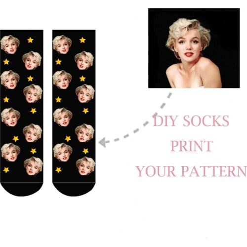 3D Diy Printed Personalized Custom Women&Mens Sport Socks Harajuku Funny Star Colorful Art Design Long Sock Christmas Gift