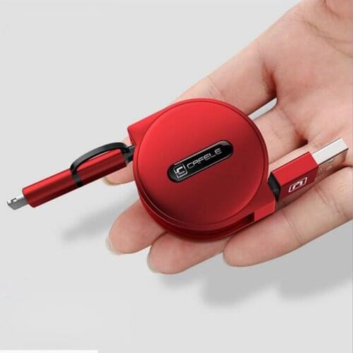 One to three data cable Multifunctional fast charge line Three-in-one telescopic data cable