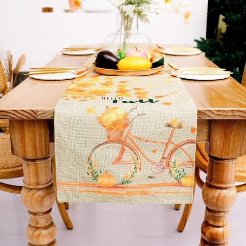 Harvests Festival Autumn Table Atmosphere Decor Thanksgiving Supplies Wedding Party Christmas Cake Tablecloth Decoration
