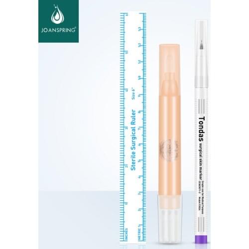 Professional Microblading Skin Piercing Surgical Eyebrow Marker Pen With Measure Ruler +Magic Eraser Remover Brush Tattoo Tools